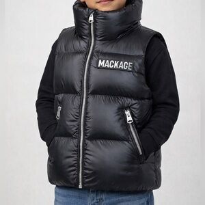 Mackage Shiny Black Quilted Vest